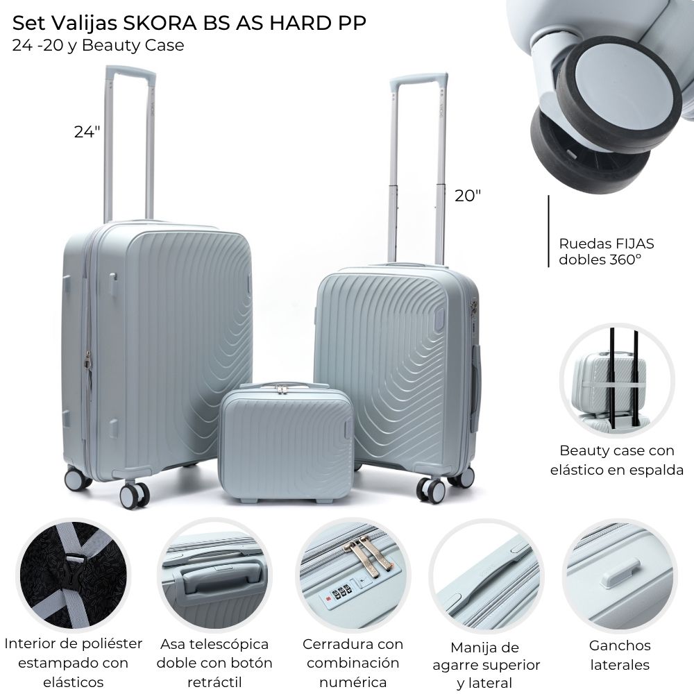SET DE VALIJA SKORA
