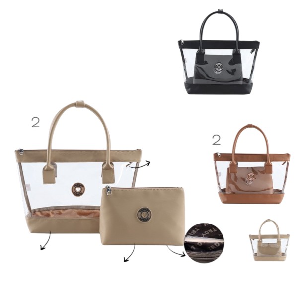  CARTERA Y PORTACOSMETICOS TRENDY SET X2